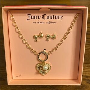 Juicy Couture Love Me Necklace & Earring Set